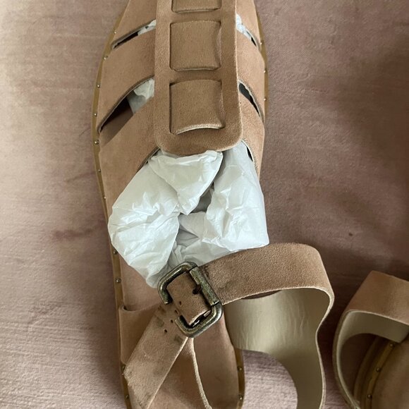 Freda Salvador Sera Fisherman Sandal in Blush Suede - Picture 3 of 7